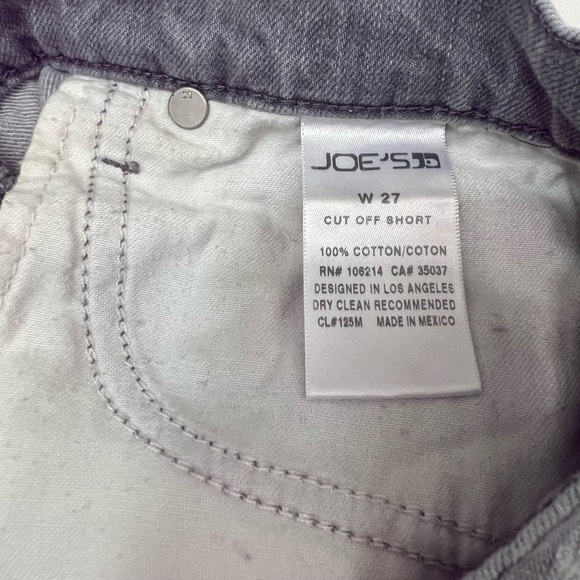 Joe’s Jeans Gabriella Cut Off Short Grey Distressed Size 27 - Picture 6 of 6